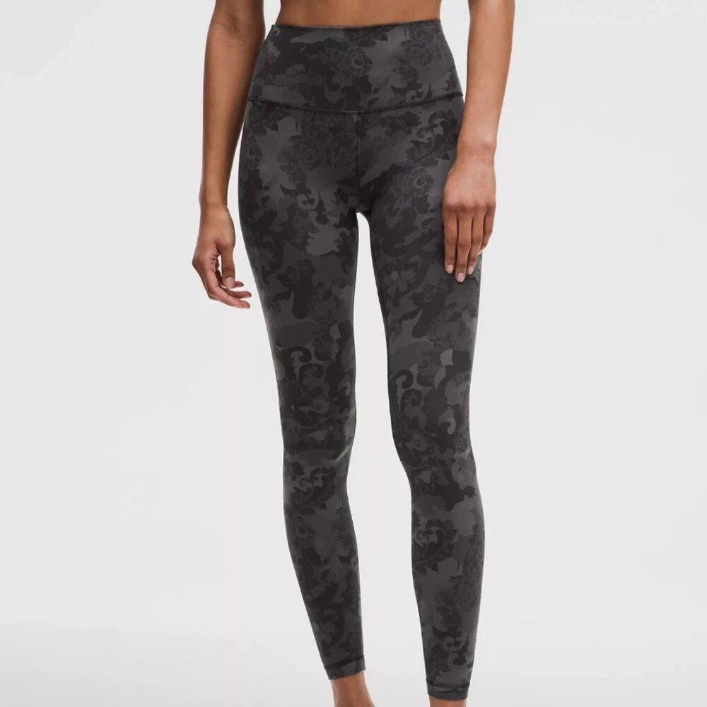 Lululemon Align High-Rise Pant 28" / Hidden Lace Black Multi / Size 8 - LW5EXXS